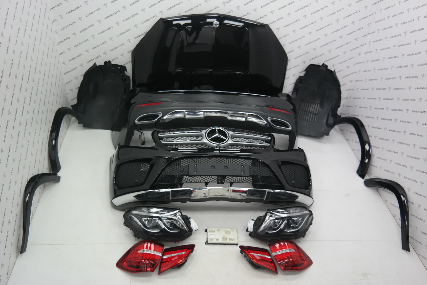 Комплект рестайлинга (AMG-пакет) (бампера, фары, фонари, кронштейны бамера, расширители, капот, подк Mercedes GL/GLS
