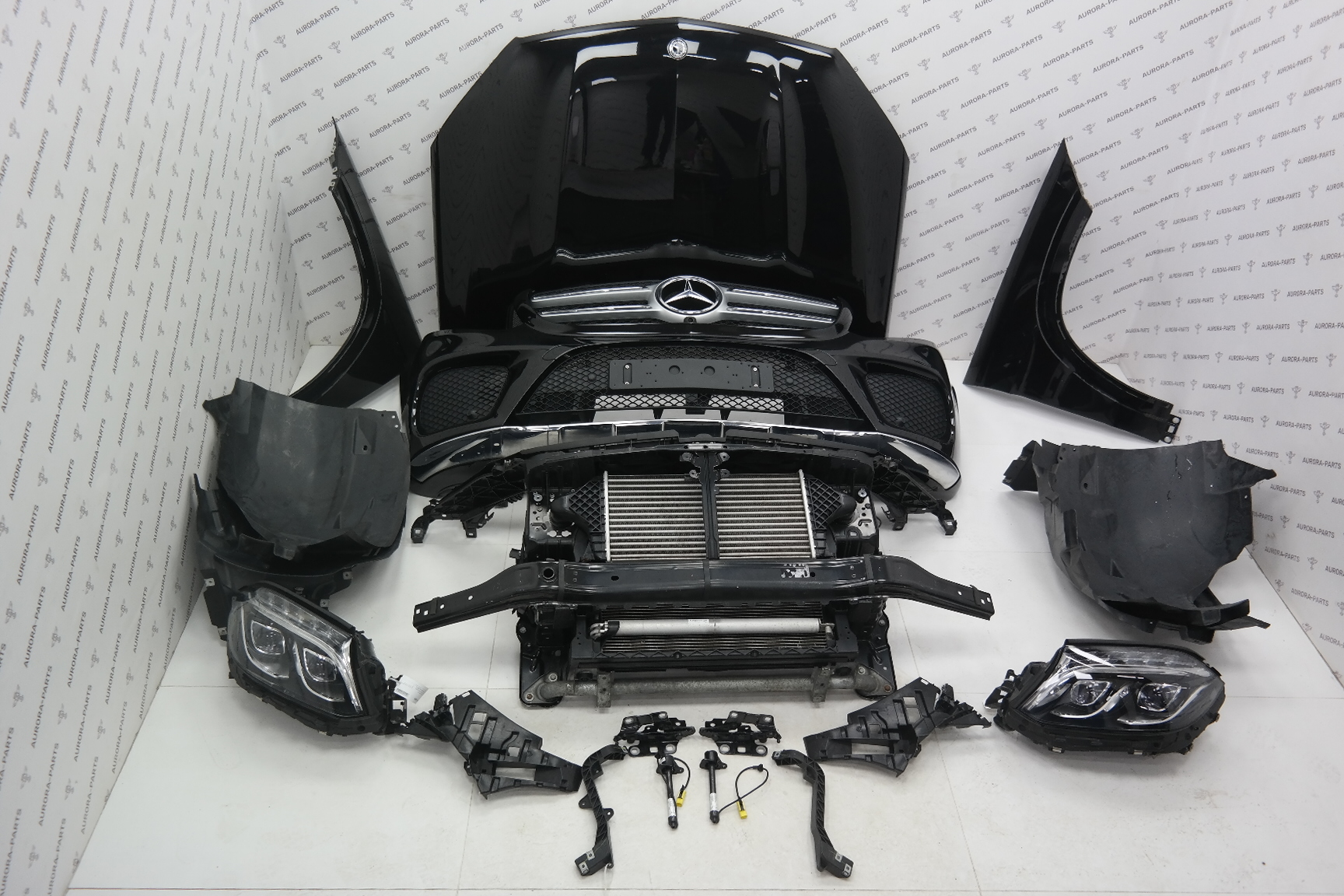 Ноускат фары, кассета радиаторов, капот, передний бампер, крылья,, 2 кронштейна бампера, подкрылки,  Mercedes GL/GLS
