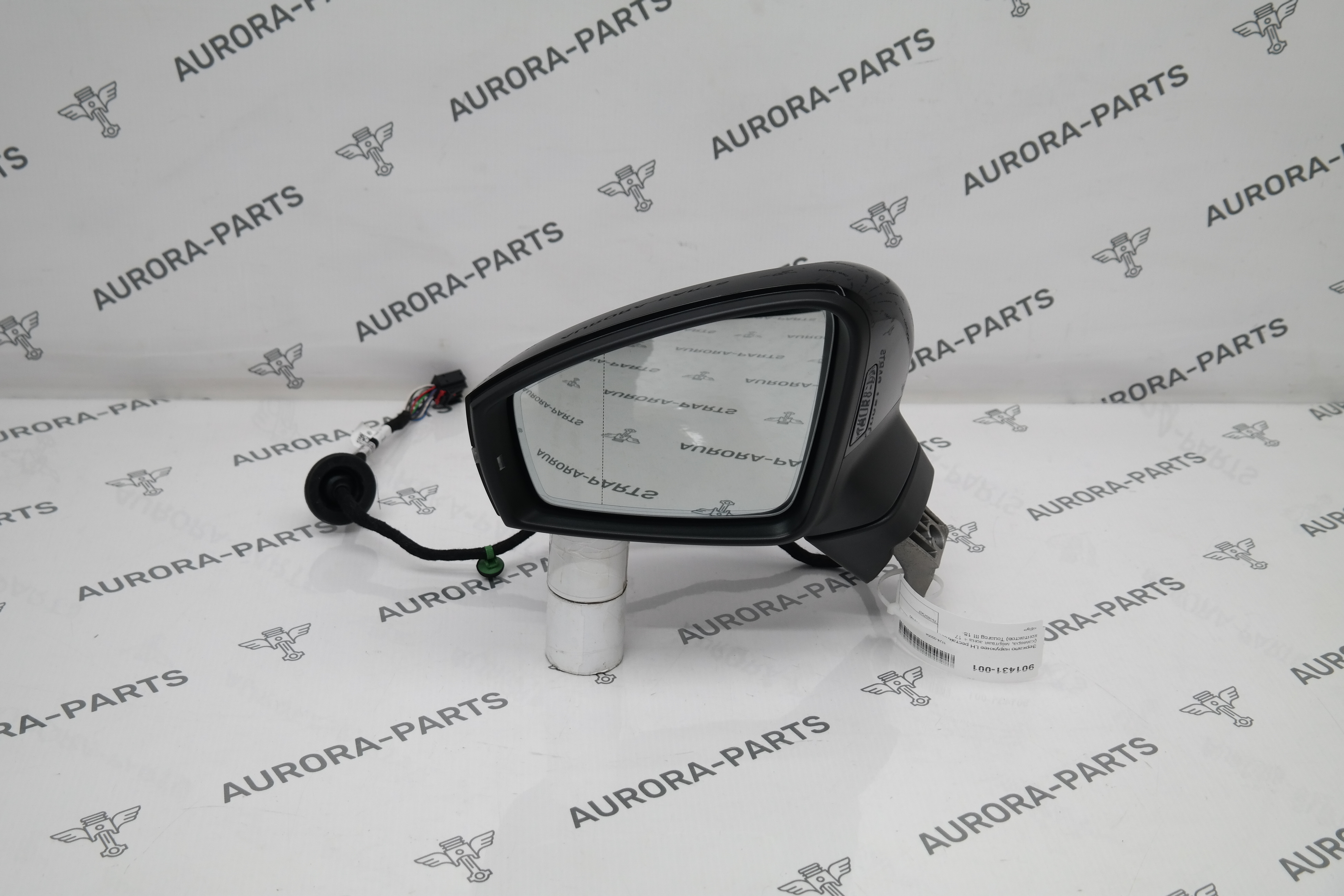 Зеркало наружнее LН рестайлинг Левый руль (мёртвая зона + 17 контактов) VW Touareg