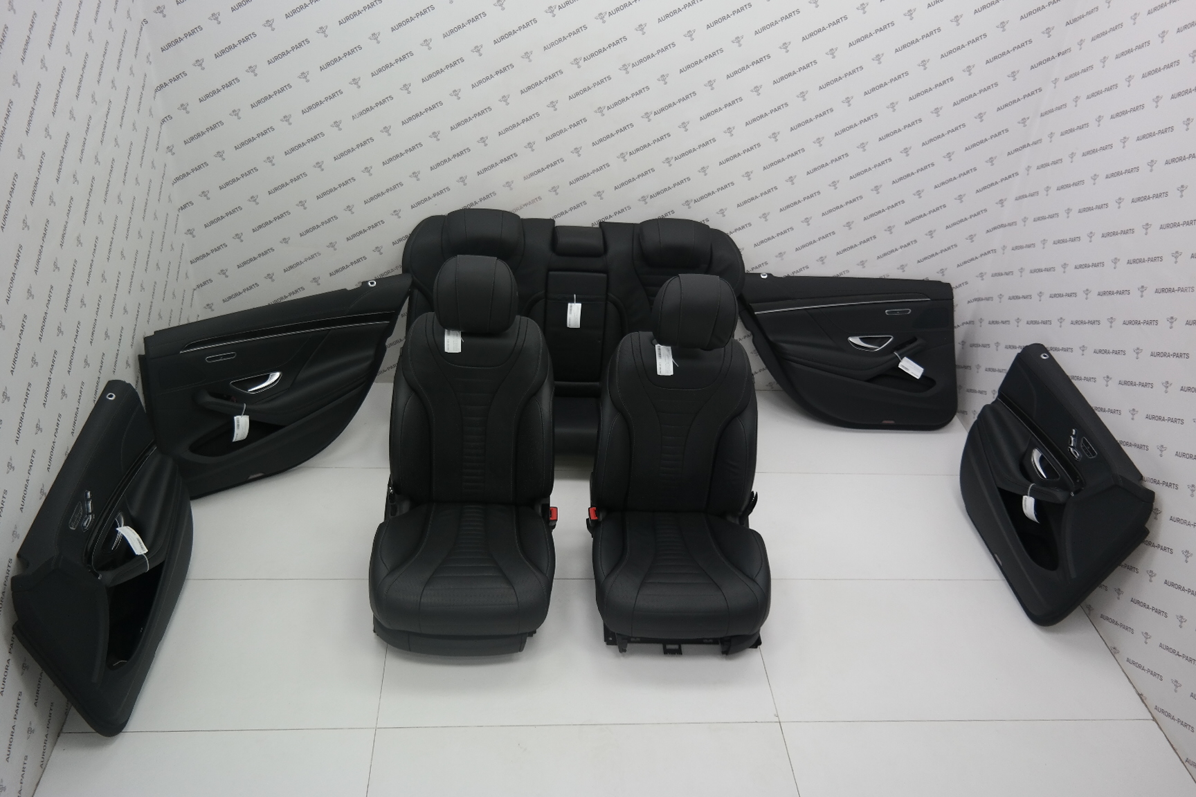 Комплект сидений с обшивками дверей (черная кожа) электропривод, память, подогрев и вентеляция Mercedes S-Klasse