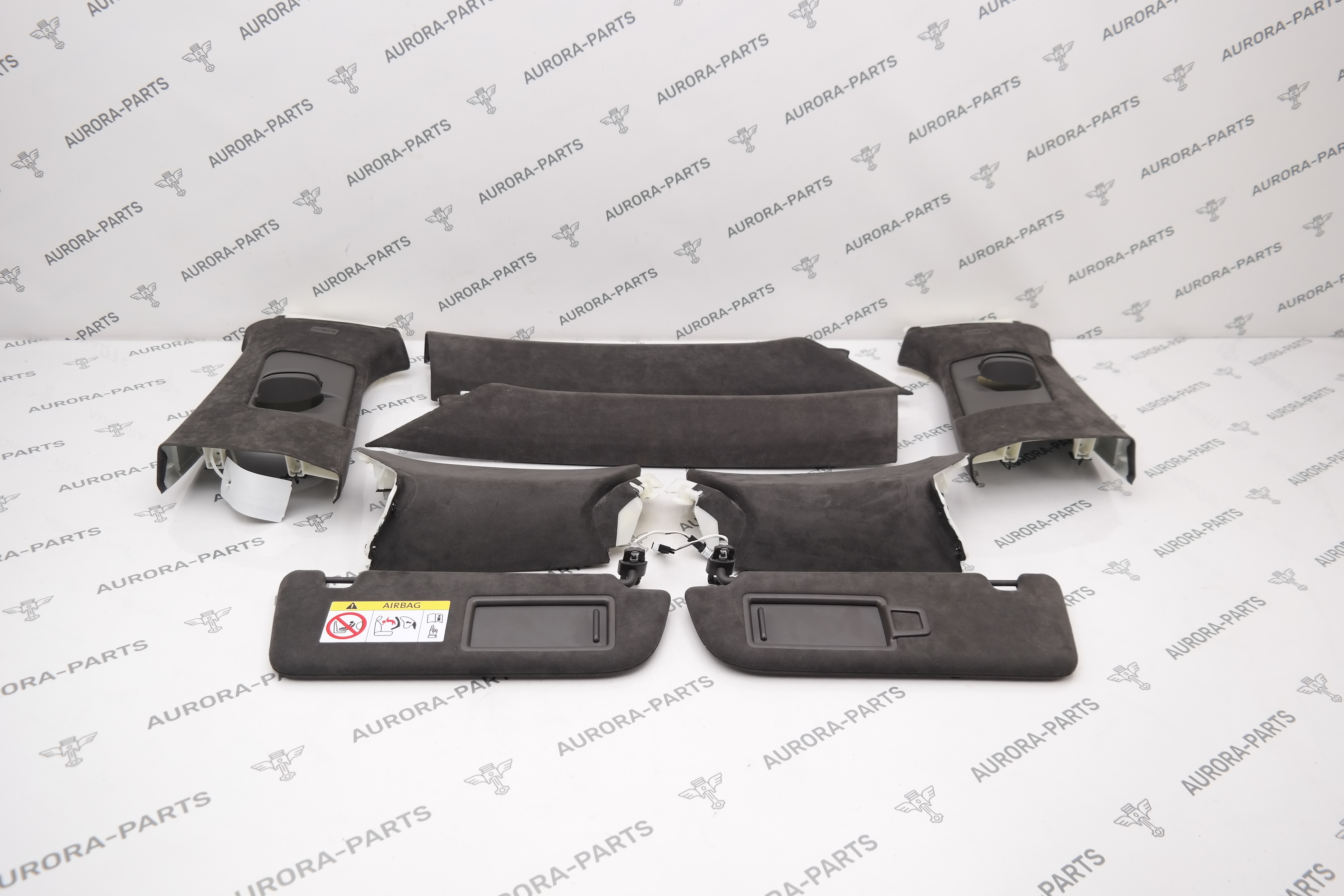 Комплект обшивок стоек и козырьков (алькантара, серый achatgrau) (Дефект стойки C) Porsche Panamera